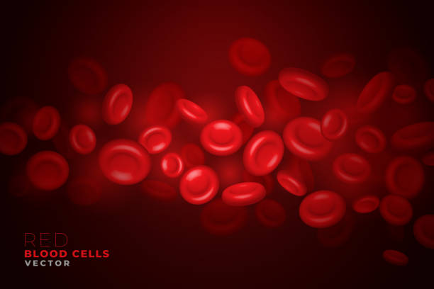 realistic red blood cells flowing through artery background realistic red blood cells flowing through artery background red blood cell stock illustrations