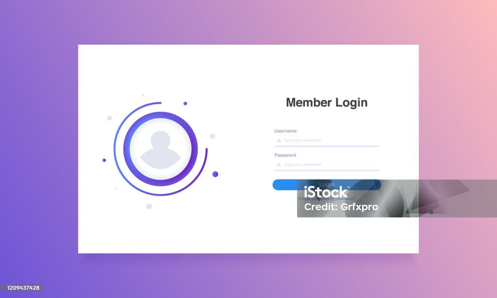 Name. Log In Login Form User Interface Vector Stock Illustration - Download Image ...