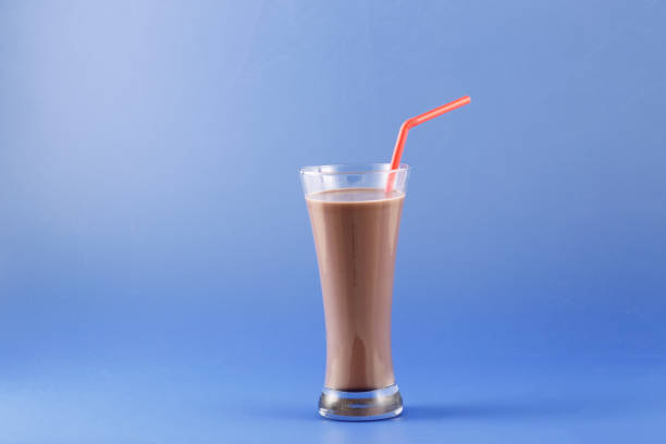 chocolate smoothie, sweet and cold drink, made with cow's milk and strawberries, very nutritional.