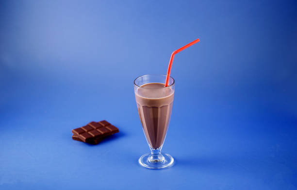 istock chocolate milkshake, sweet drink made with cow's milk. 1209444473