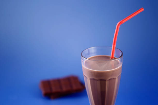 istock chocolate milkshake, sweet drink made with cow's milk. 1209444925
