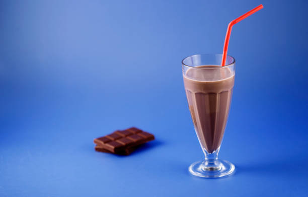 istock chocolate milkshake, sweet drink made with cow's milk. 1209444935