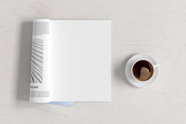 istock Blank magazine page. Workspace with magazine mock up 1209446889