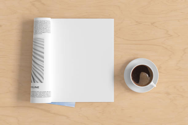 istock Blank magazine page. Workspace with magazine mock up 1209446978