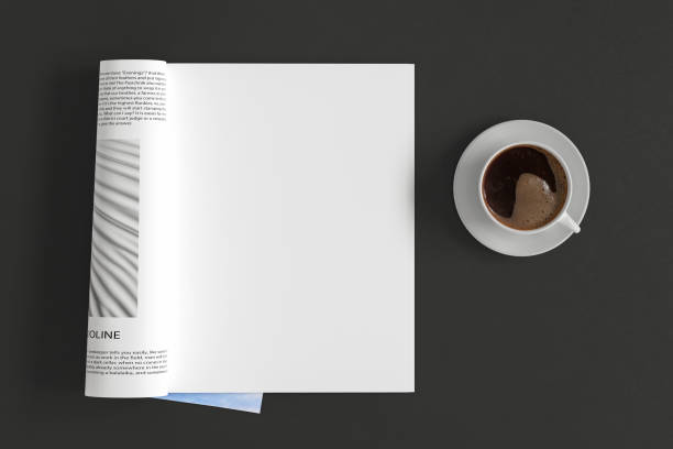 istock Blank magazine page. Workspace with magazine mock up 1209447013