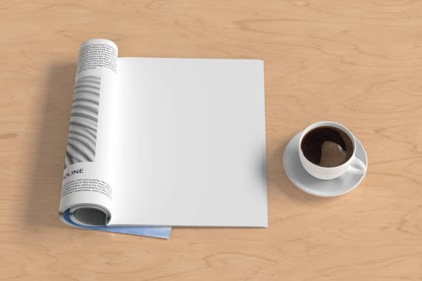 istock Blank magazine page. Workspace with magazine mock up 1209447079