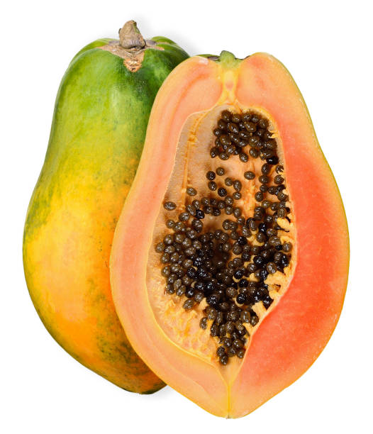 istock ripe papaya isolated on white clipping path 1209448285
