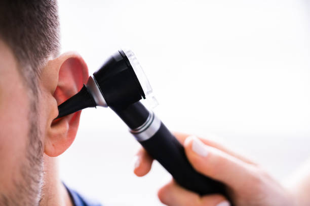 Ear exam, selective focus, canon 1Ds mark III