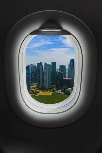istock Singapore in airplane window 1209451450