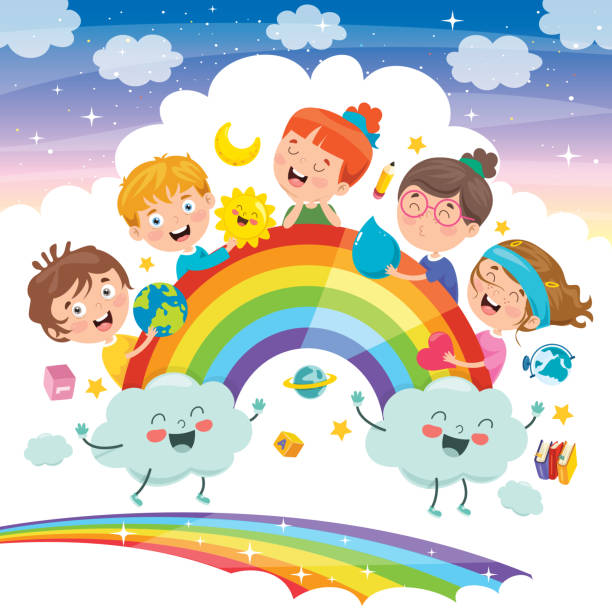 1,300+ Kids Playing In Rain Illustrations, Royalty-Free Vector Graphics ...