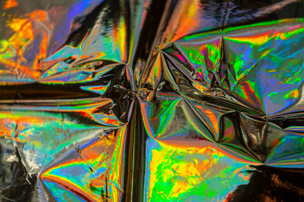 istock Aluminum foil with reflecting colors 1209460836