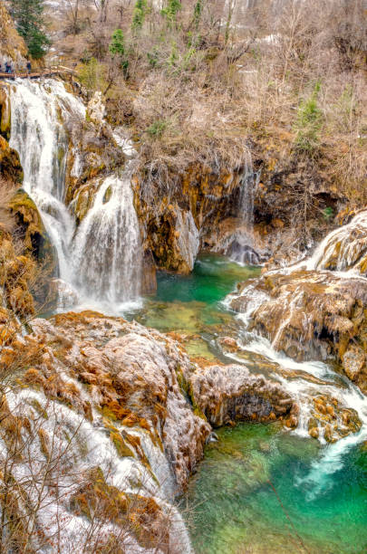 istock Plitvice Lakes in wintertime, Croatia 1209471740