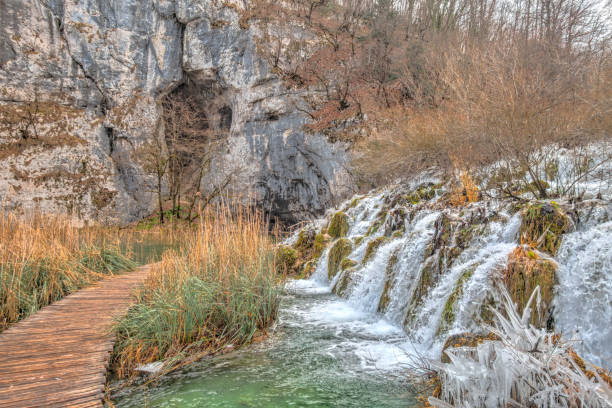 istock Plitvice Lakes in wintertime, Croatia 1209471863