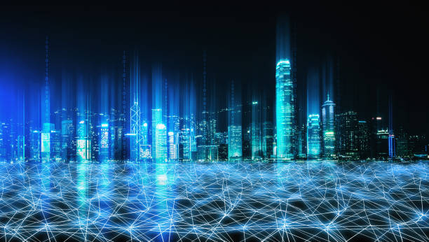 istock Smart Network and Connection city of Hong Kong 1209473100