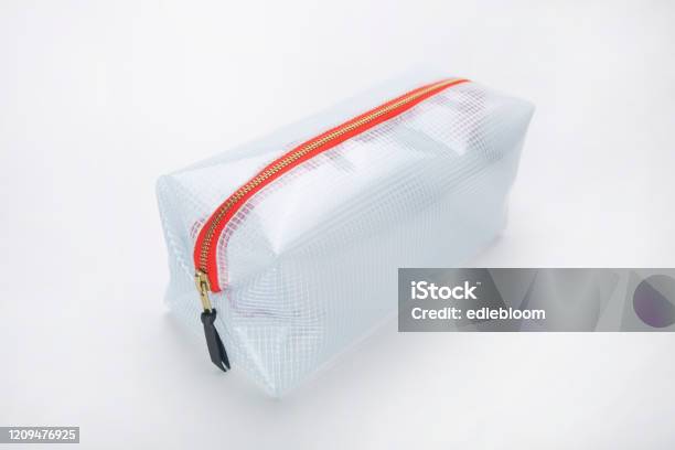 Cosmetics Bag Stock Photo - Download Image Now - Make-Up Bag, White Color, Bag