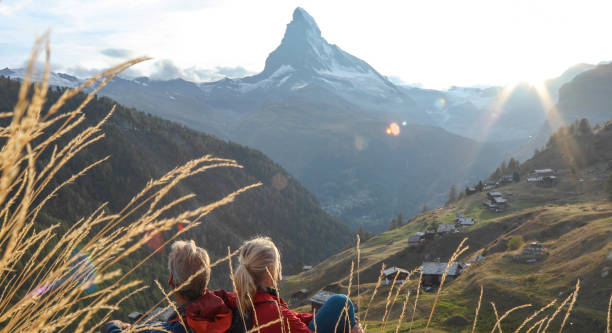 istock Hiking couple relax in alpine environment 1209479231