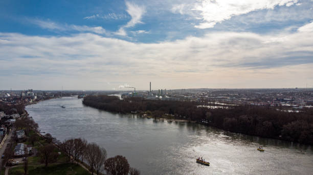 istock Aerial view on river Rhine 1209482707