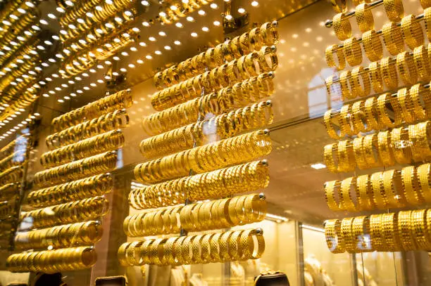 Photo of Jewelry Store In Turkey With Gold Bracelets, Istanbul