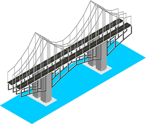 istock isometric view of the bridge, isolated on a white background 120948775