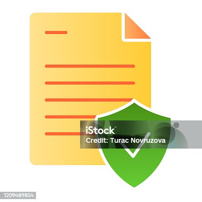 istock Valid document flat icon. Note with check color icons in trendy flat style. Approved document gradient style design, designed for web and app. Eps 10. 1209489854