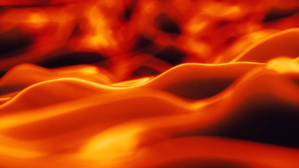 istock Abstract Wavy Background Lava color 1209490066