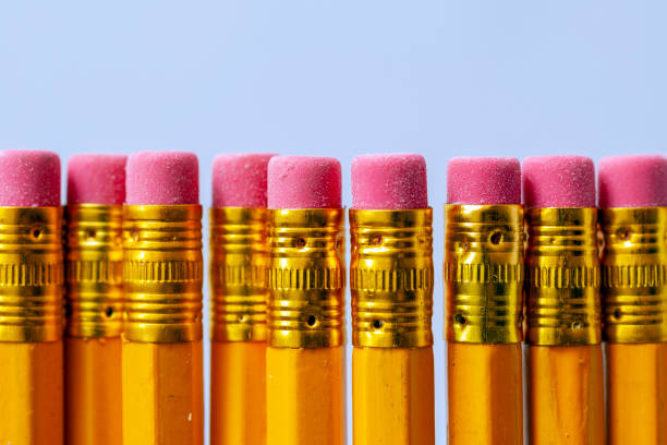 istock Yellow pencils on white background. 1209492593