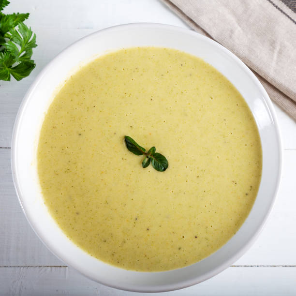 istock Vegetable soup with celery, carrot, onion and bechamel sauce 1209494943