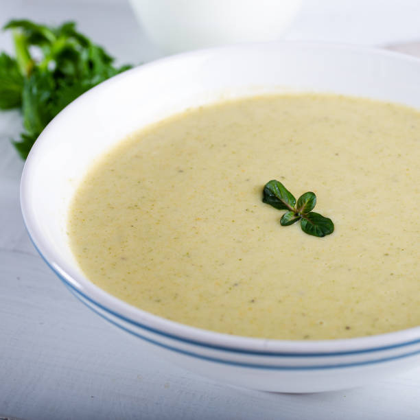istock Vegetable soup with celery, carrot, onion and bechamel sauce 1209494981