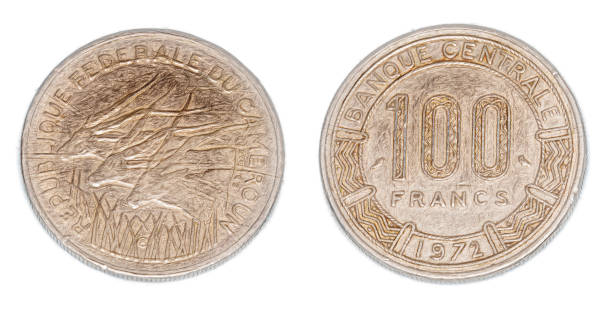 One hundred franc coin from Cameroun 1972
