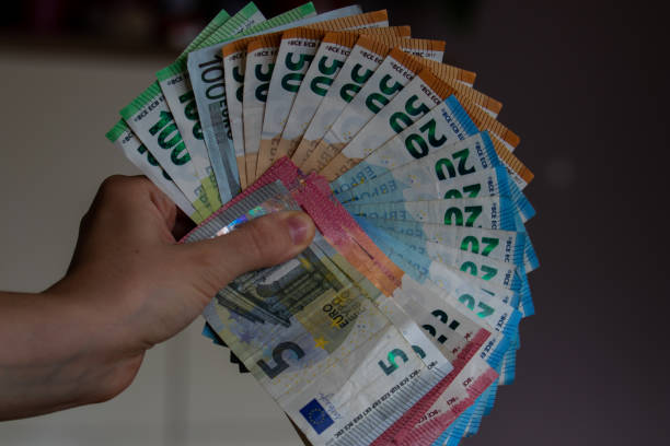European currency - banknotes, notes and coins European currency banknotes, notes and coins five euro banknote photos stock pictures, royalty-free photos & images