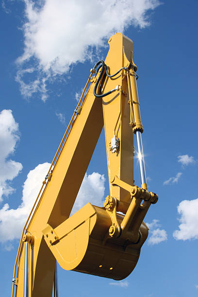 istock Yellow ladle of a dredge 120950251