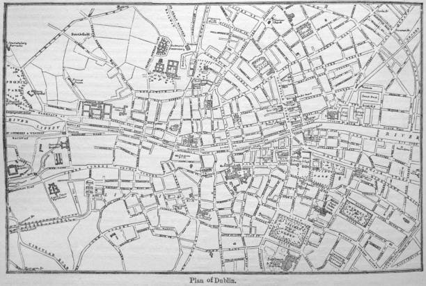 istock Plan of Dublin in the old book The Encyclopaedia Britannica, vol. 7, by C. Blake, 1877, Edinburgh 1209504581