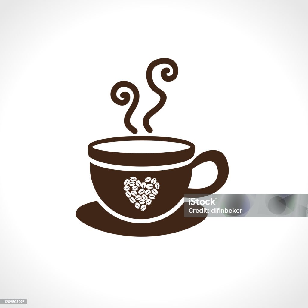 Hình Bóng Của Một Tách Cà Phê Trên Đĩa Mẫu Vector Phẳng Của Cốc ...