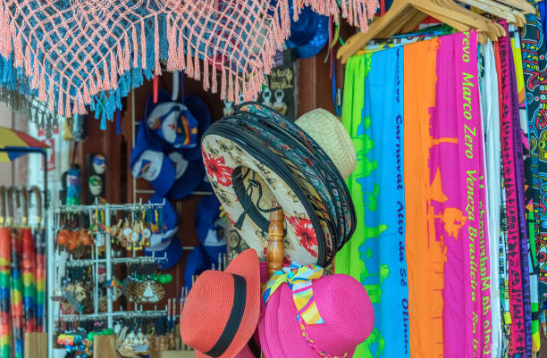 Vibrant handmade friendship bracelets on display at a market stall in Zakynthos, Greece.