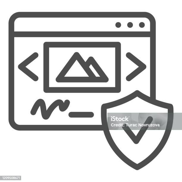 Ikon Saluran Proteksi Internet Ilustrasi Vektor Aman Situs Web