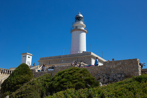 Mallorca, Spain - June 3 2019 : Lighthouse at Cape Formentor