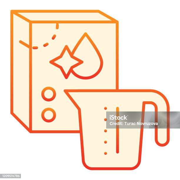 Washing Powder And Measuring Cup Flat Icon Detergent Red Icons In Trendy  Flat Style Laundry Equipment Gradient Style Design Designed For Web And App  Eps 10 Stock Illustration - Download Image Now - iStock