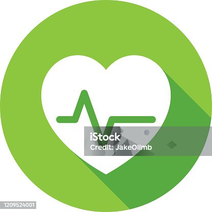 istock Heart EKG Icon Silhouette 2 1209524001