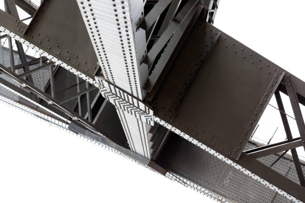 istock Closeup large complicated bridge steel structure, background with copy space 1209524414
