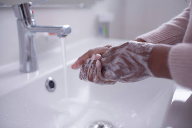 istock Washing hands with soap. Hygiene and a healthy lifestyle. 1209530914