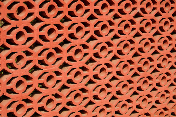 istock Beautiful view of brick block wall pattern. 1209530982
