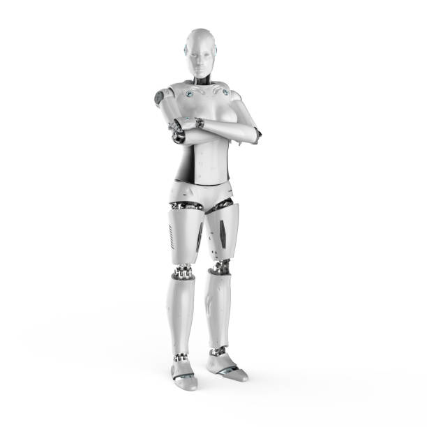 istock Female cyborg arm crossed 1209552455