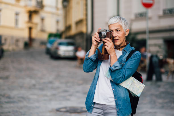 istock Curious traveller exploring the city center 1209552477