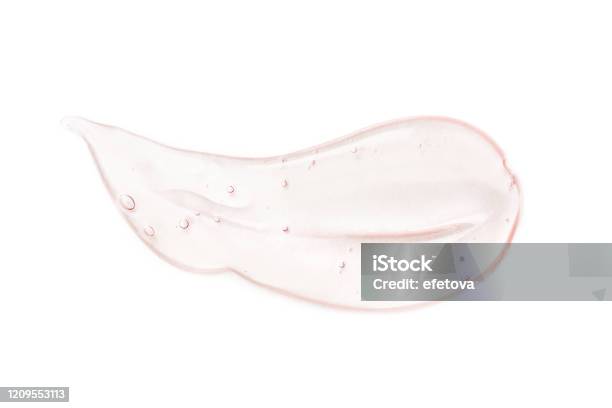 Transparent Gel Stroke Stock Photo - Download Image Now - Shower Gel, Dirty, Color Swatch
