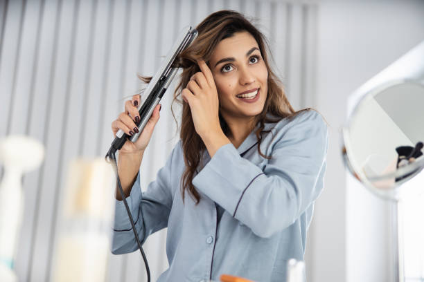 istock Pretty female having fun time at home 1209568603