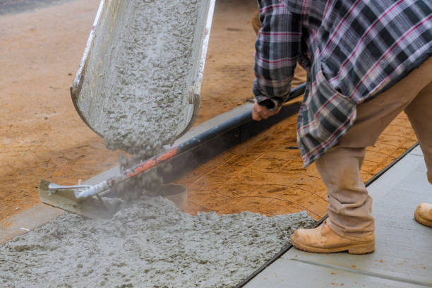 istock Building new concrete pavement for paving walkway. 1209571063