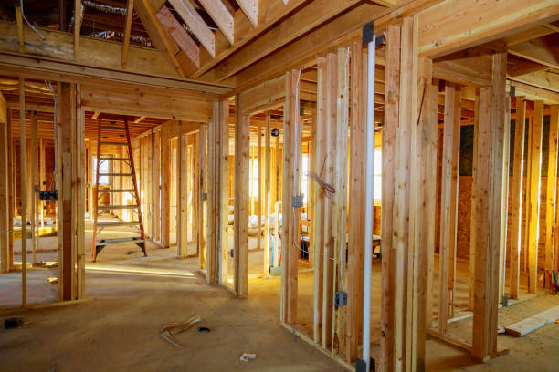 istock Framing beam of new house under construction home framing 1209571070