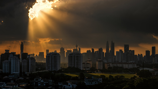 Sunset and Kuala Lumpur Cityscape