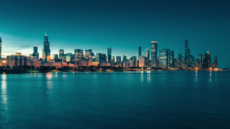 Chicago Skyline at Dusk