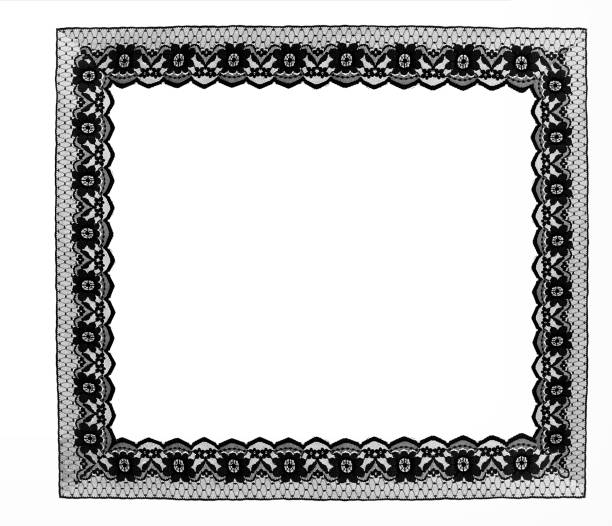 lace frame lace border as a frame lace black lingerie floral pattern stock pictures, royalty-free photos & images